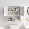 Flash Furniture Vega Wall Mounted Bathroom Medicine Cabinet Storage Organizer w/Two Magnetic Closure Doors FS-VEGA-BATH-5-WH-GG - alternate 4